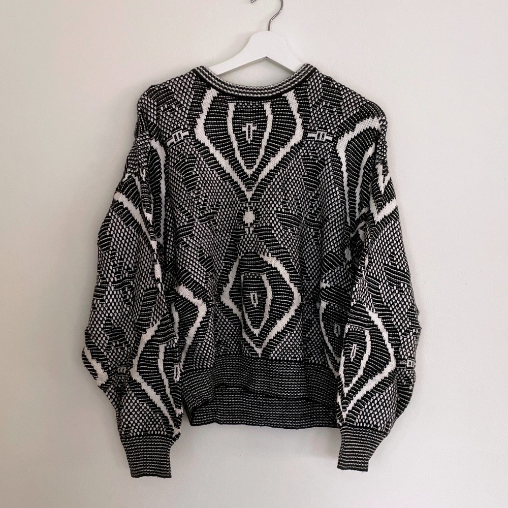 Vintage 1990's Cottage Core Knit Sweater Large Cozy Sweater VTG Grandma Core